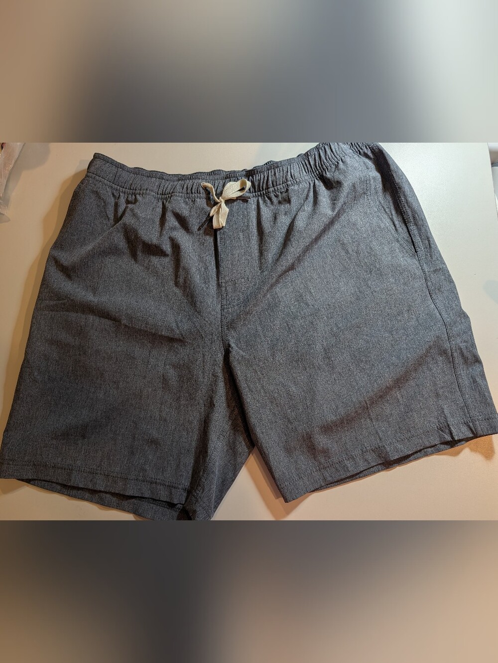 Fair Harbor Men's BlueGrey Drawstring Casual Shorts XL